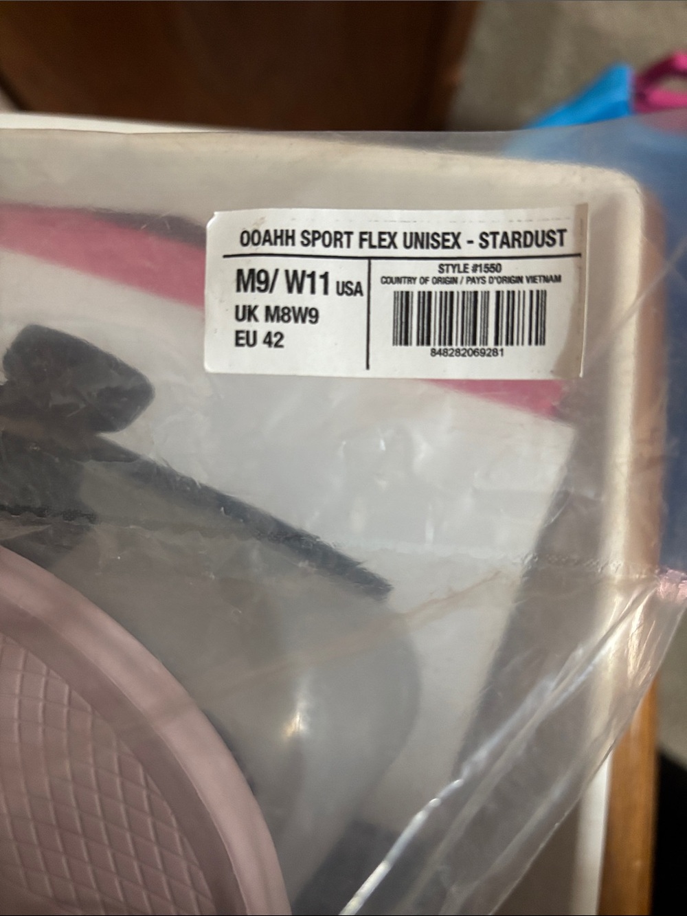 OOFOS Women's Adjustable Slide Sandals - Light Pink Womens size 11/Mens 9 - Picture 4 of 4